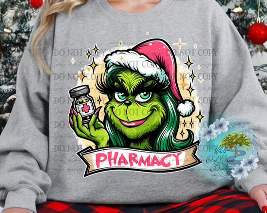 DTF Transfer Grinch Pharmacy