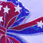 LARGE America Coquette Bow Sequin 10.5” Iron-On Patch
