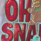 Oh Snap Gingerbread Sequin 11” Iron-On Patch DIY