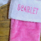 Pink Christmas Stockings Embroidered Personalized