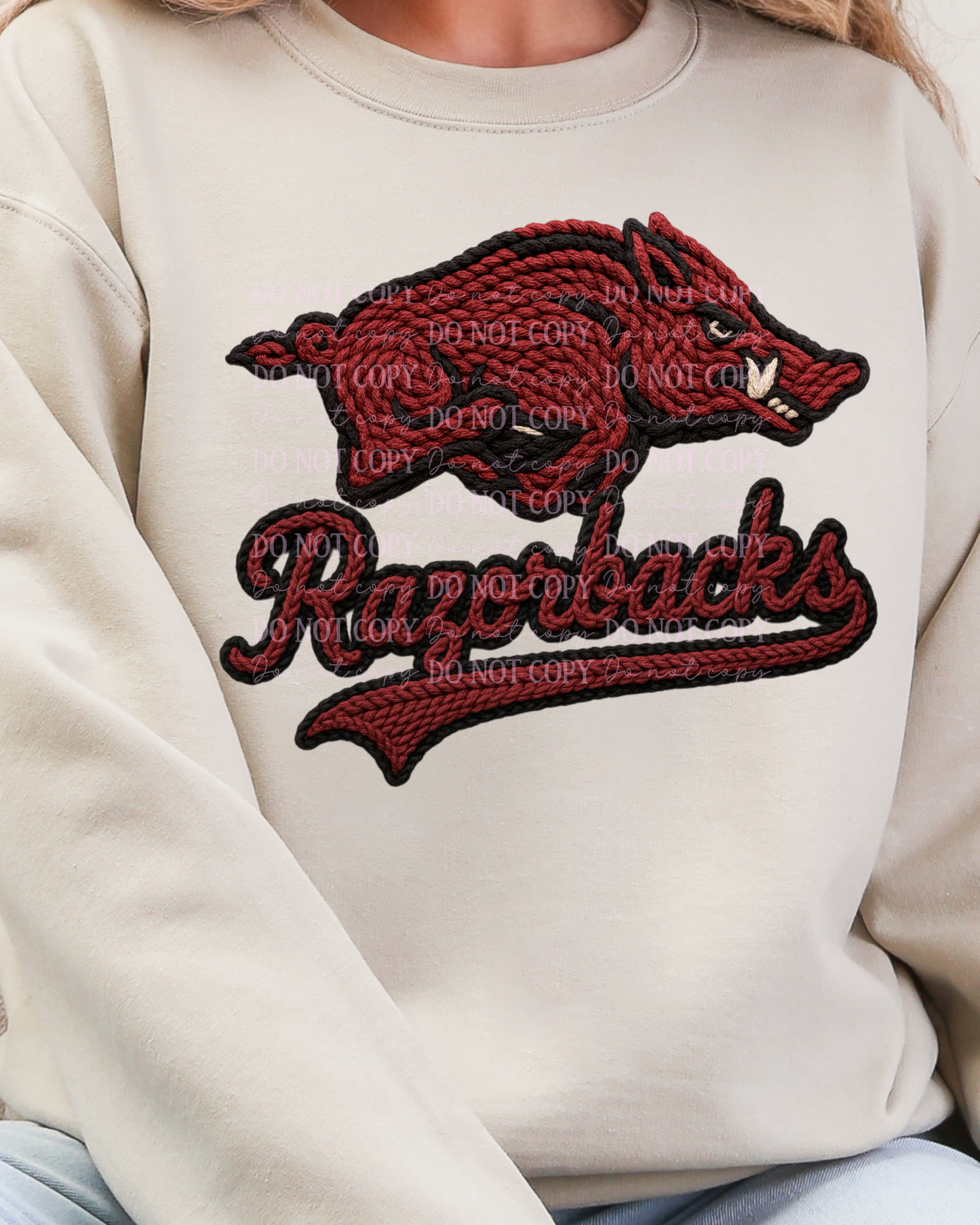 DTF Transfer Razorbacks Yarn