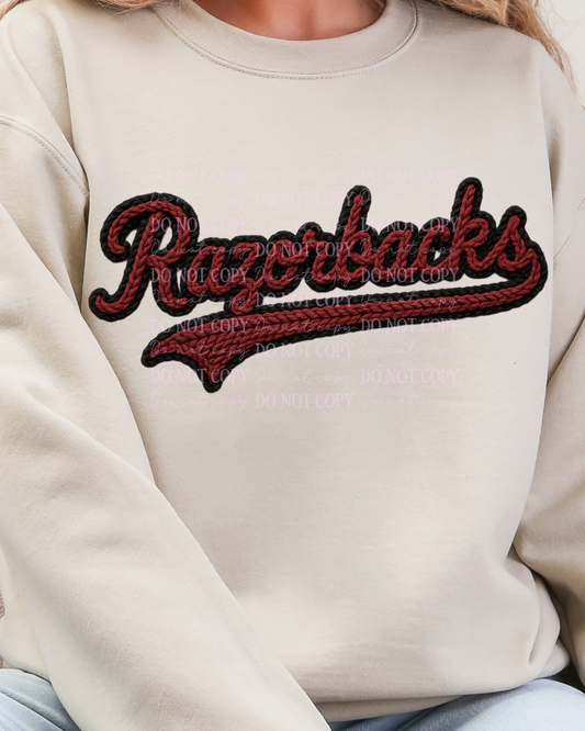 DTF Transfer Razorbacks Yarn