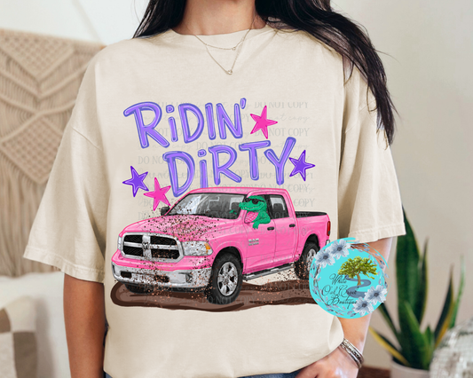 Riding Dirty Dodge Truck T-Shirt