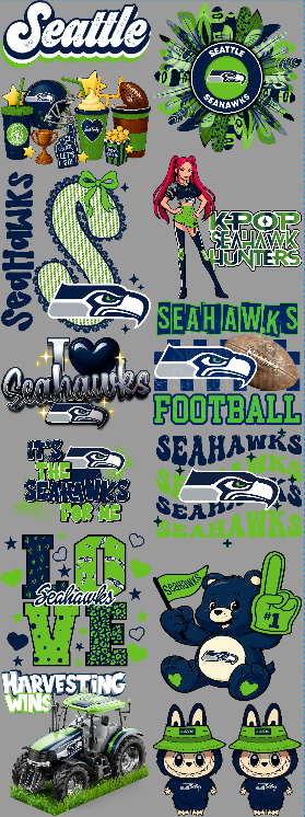 Gang Sheet Seahawks