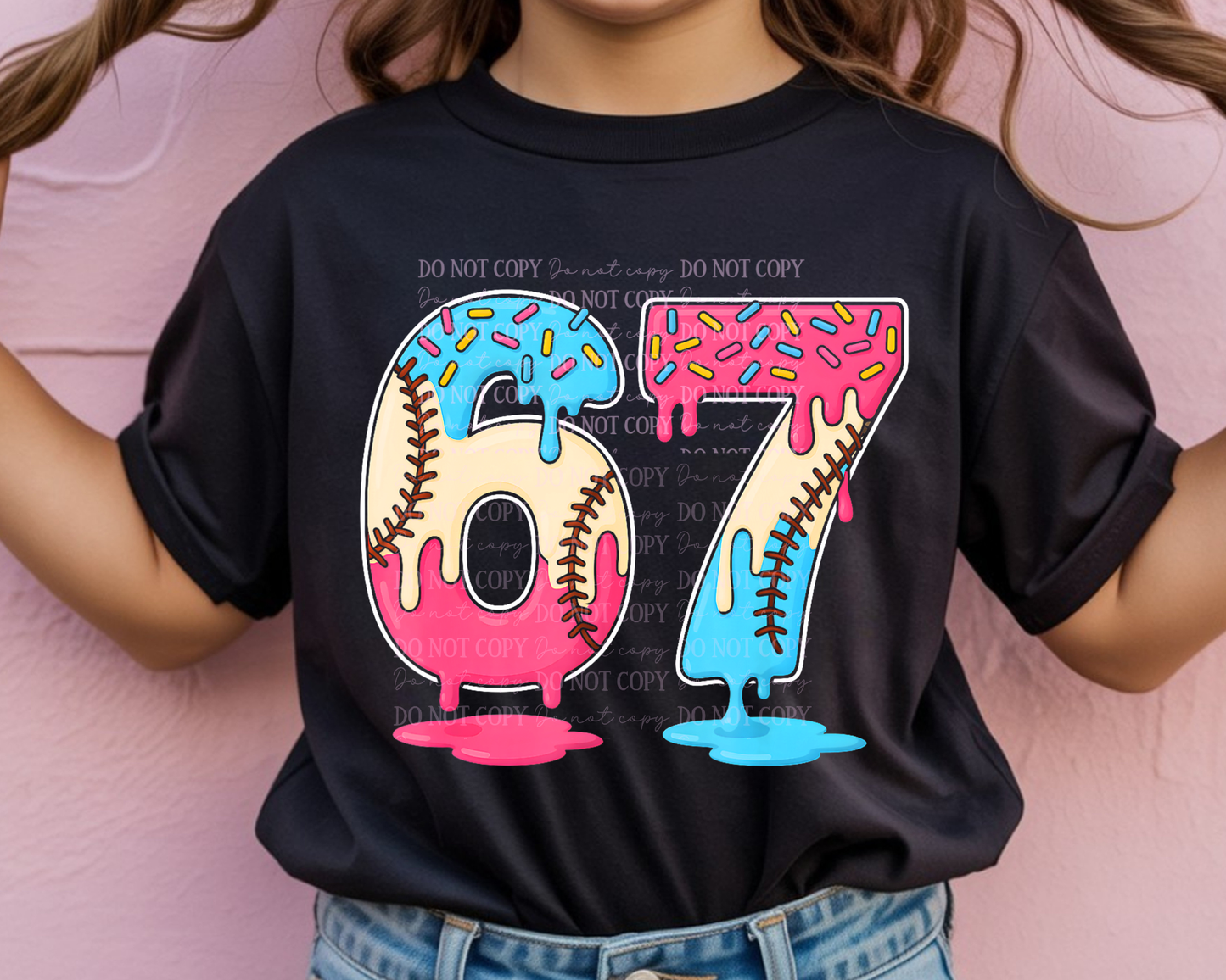 DTF Transfer Six Seven Baseball Ice Cream Drip