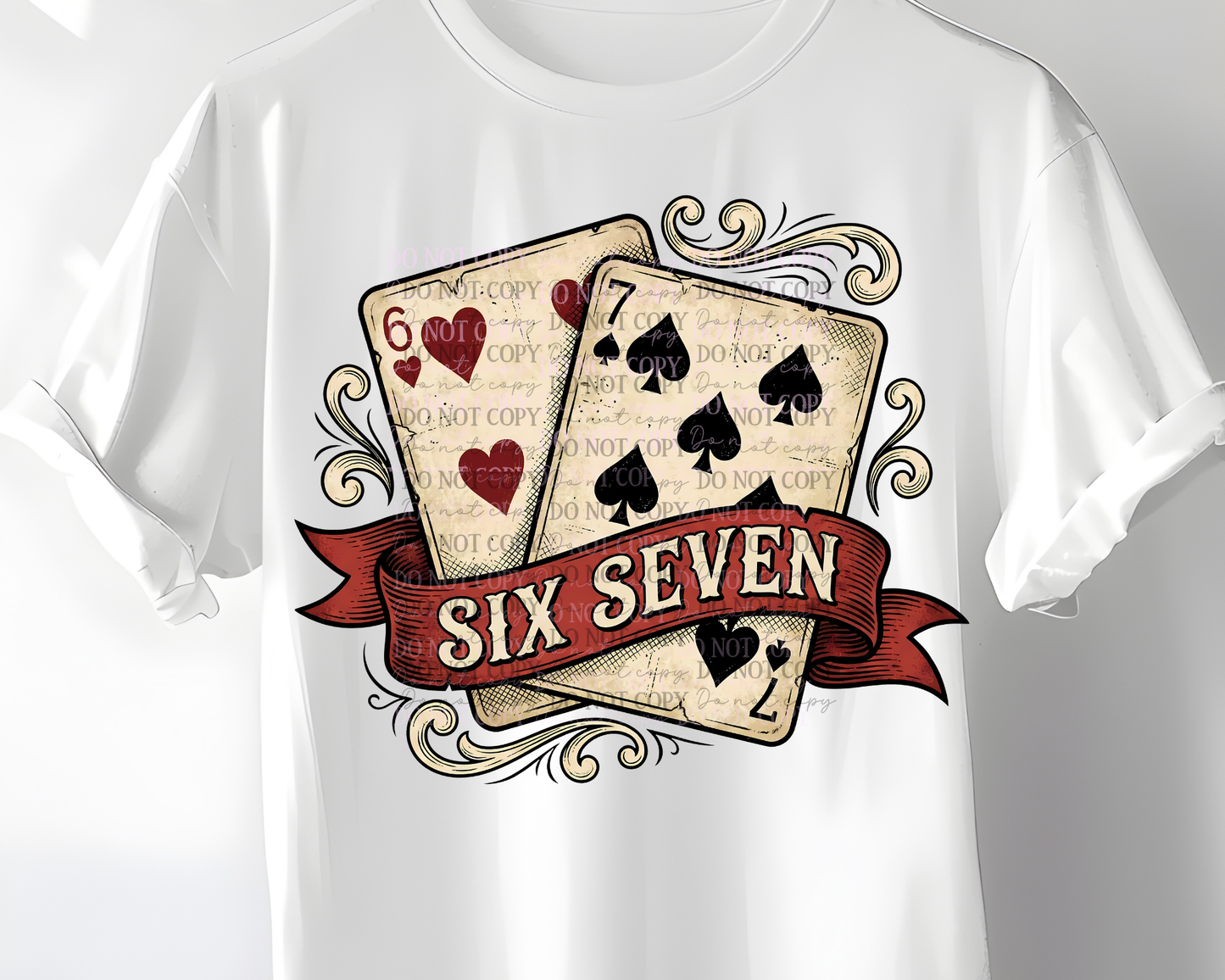 ADULT Six Seven 67 Cards T-Shirt