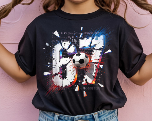 DTF Transfer Six Seven Soccer 67