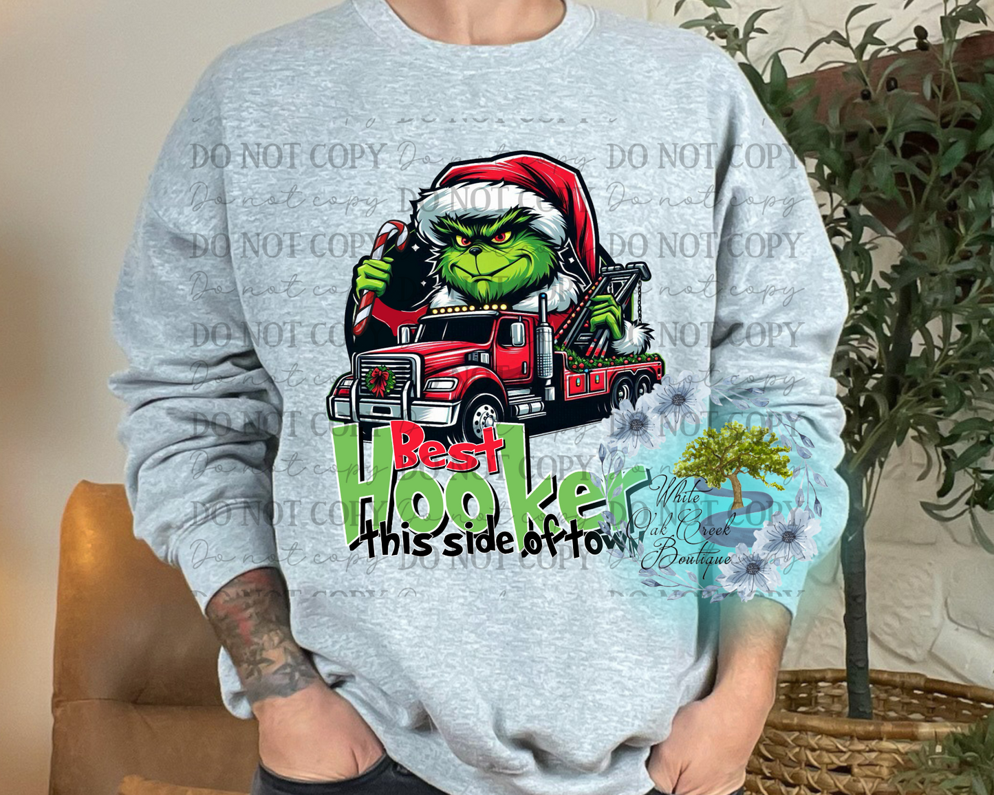 Tow Truck Sweatshirt or T-Shirt Green Guy
