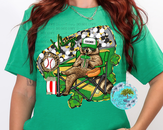 Vikings Baseball Feral Raccoon