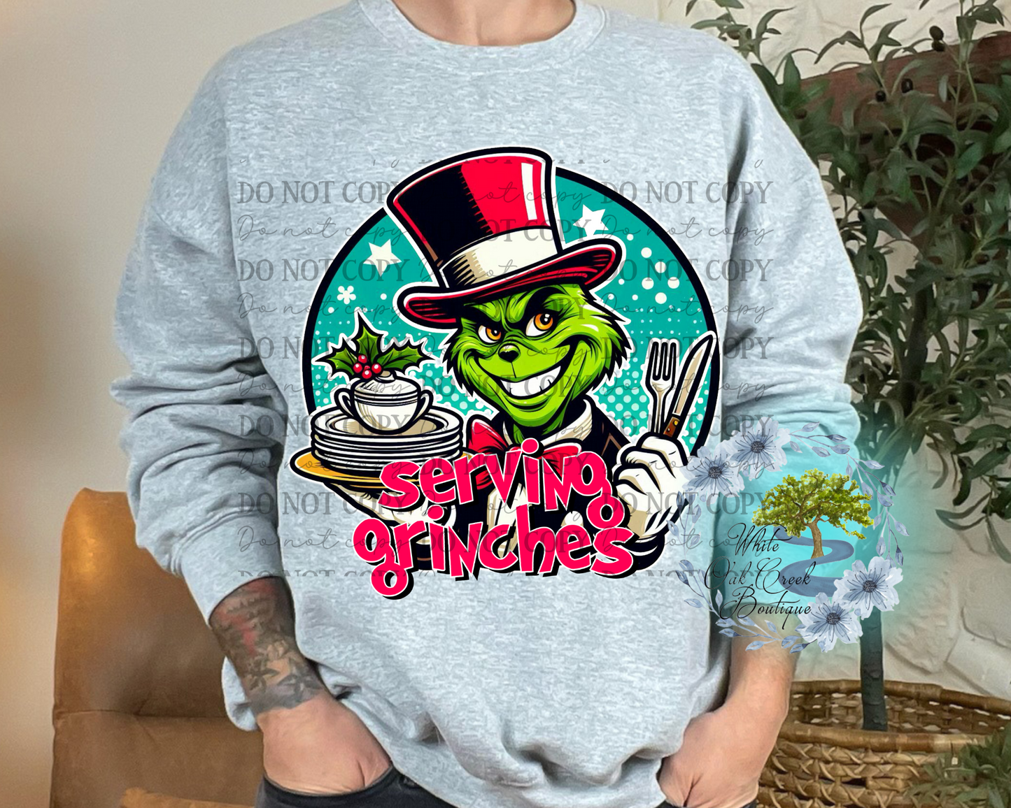 Waiter Sweatshirt or T-Shirt Green Guy