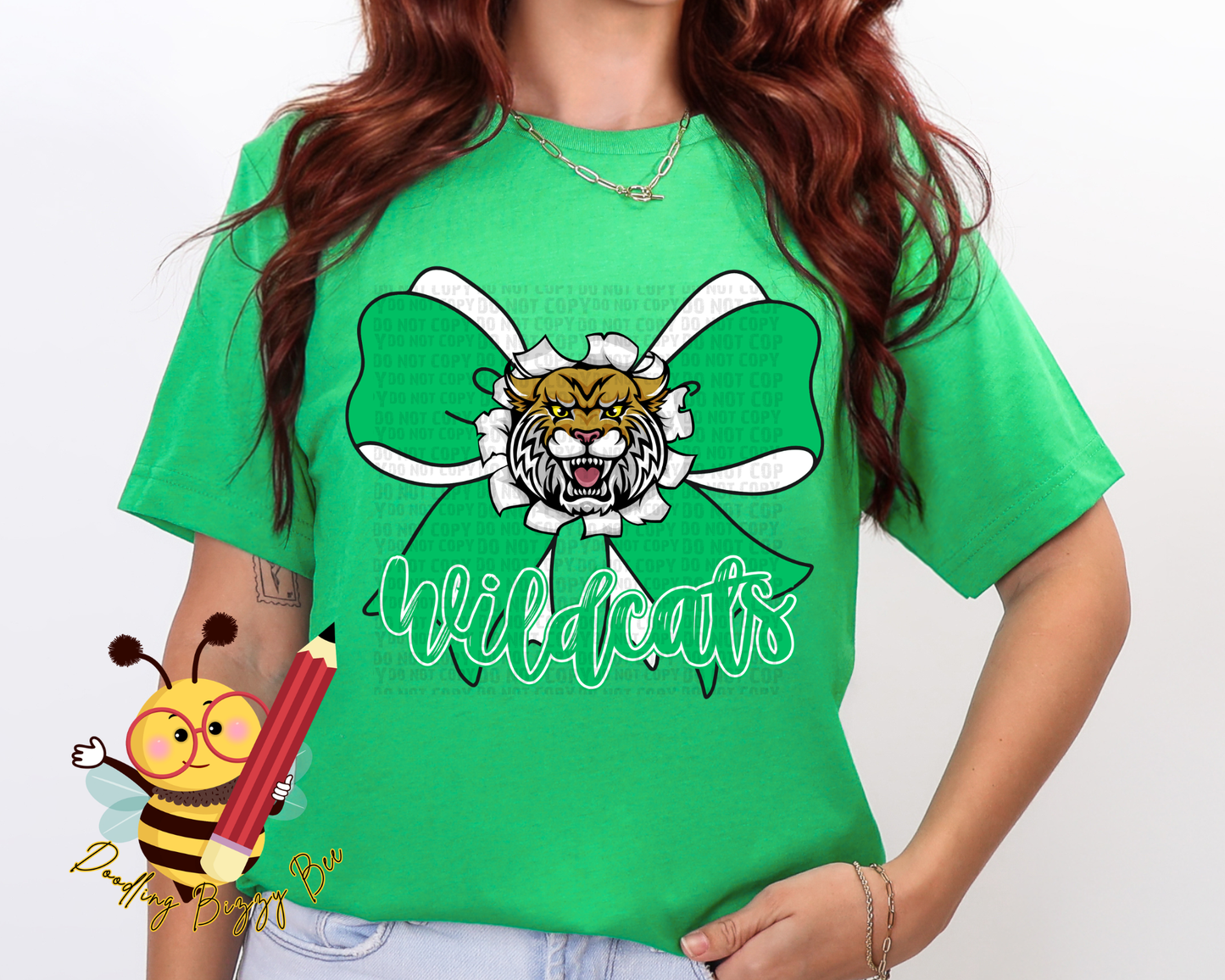 Wildcats Green Bow T-Shirt