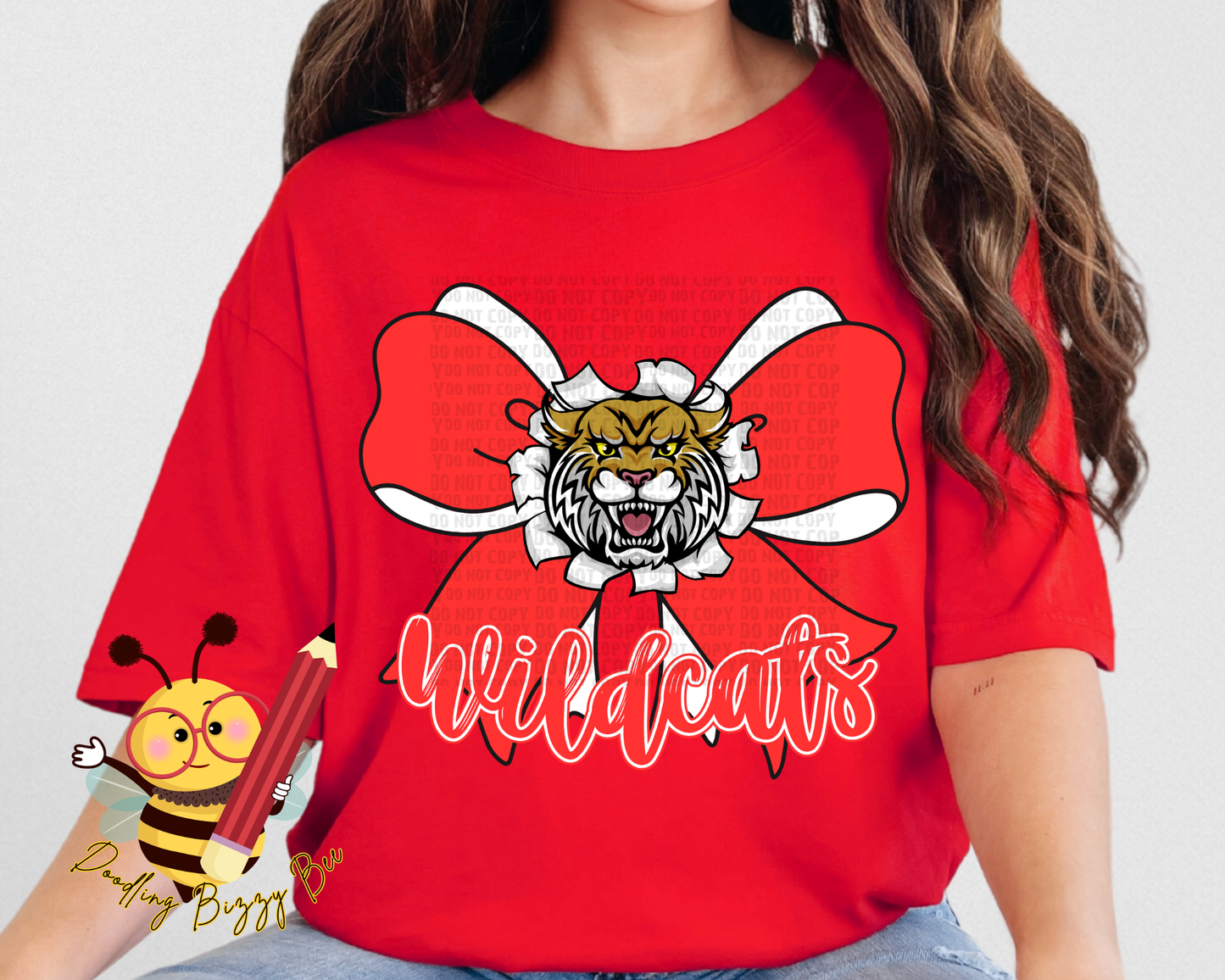 Wildcats Red Bow T-Shirt