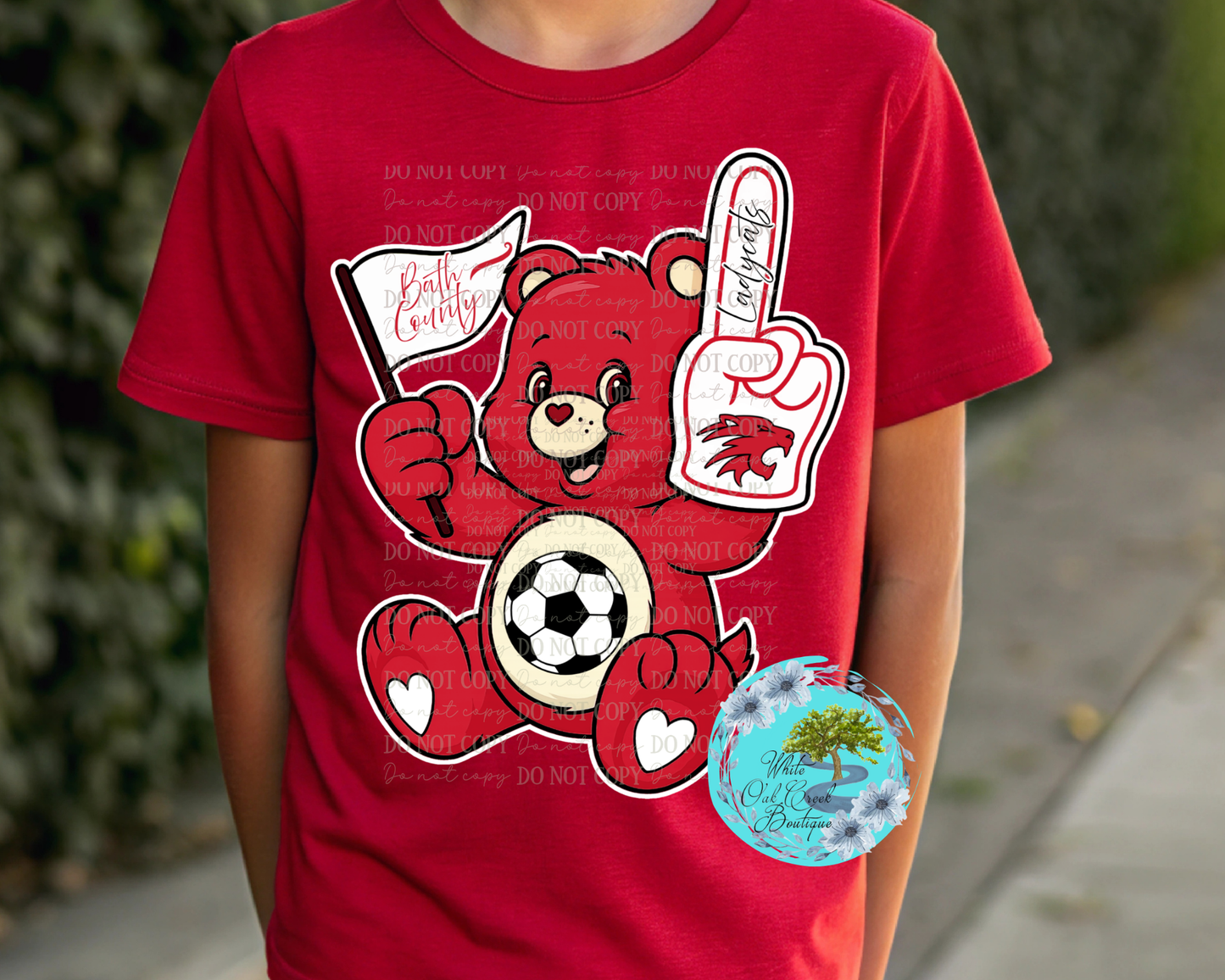 Bath County Wildcats Care Bear Soccer T-shirt