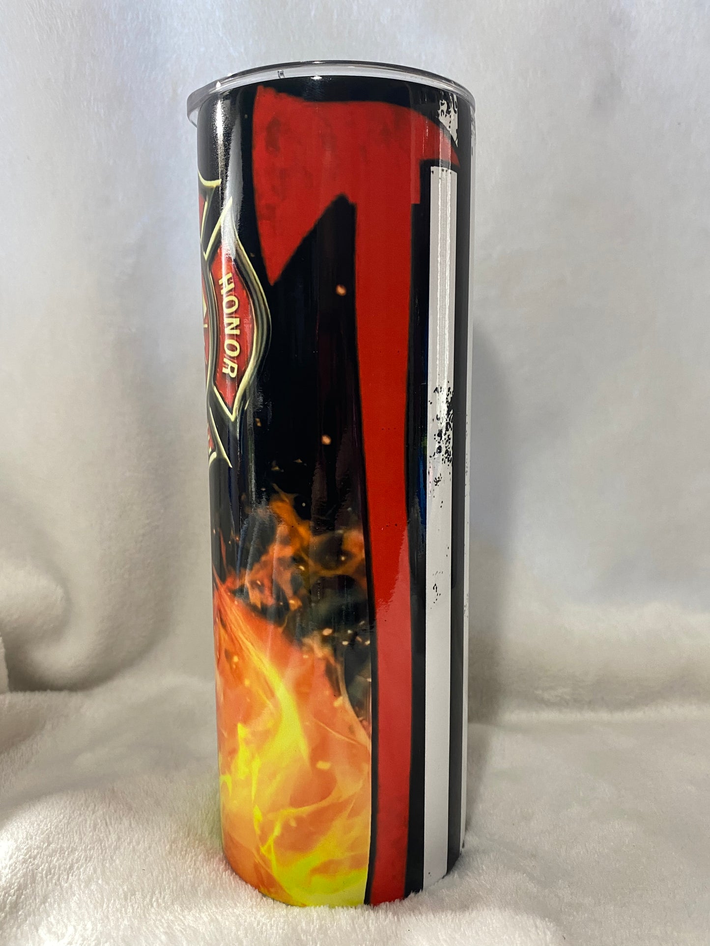 Fire Rescue Axe & Flag Tumbler