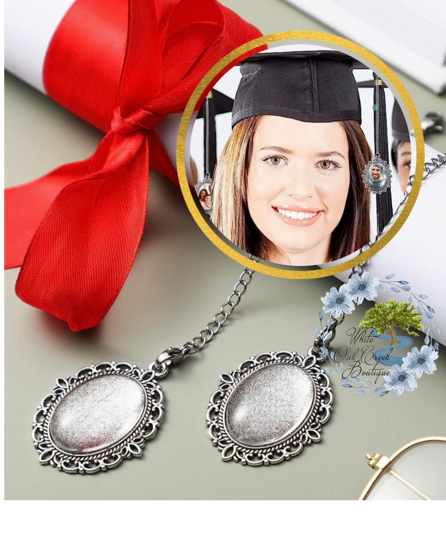 Graduation Memorial Photo Charm